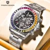 PAGANI SIGN Colorful Men s Fully Automatic Mechanical Multi Functional Hollow Steel Waterproof Watch