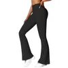 Calças femininas em forma de V Hip Yoga Flare Leggings Mulheres Cintura Alta Perna Larga Ginásio Fitness Sports Calças Flared Calças de Dança