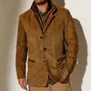 Homens do vintage jaqueta outono inverno quente masculino outerwear roupas moda casaco de couro artificial para homens casacos de manga longa 240112