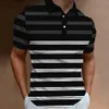 Business Short Sleeve T-Shirt Plaid Men Polo Shirt Mesh Breathable Lapel Casual Top T-Shirt Summer Fashion Men's T-Shirt 240111