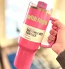 미국 스톡 코스모 핑크 텀블러 타겟 레드 퍼레이드 플라밍고 컵 h2.0 40 온스 컵 물병 40oz 발렌타인 데이 선물 핑크 gg0128