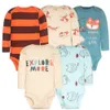 3-5 pçs/lote algodão macio bebê bodysuits manga longa nascido conjunto de roupas de bebê natal bebê meninas meninos roupas infantil macacão 240111