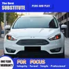 Para ford focus farol led 15-18 acessórios do carro drl luz de circulação diurna streamer indicador de sinal de volta lâmpada principal peças de automóvel