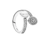 Witte Kristallen Parel Heldere CZ Diamant 925 Sterling Zilveren Ring Set Originele Doos Voor Lichtgevende Glow Ring Vrouwen Meisjes Bruiloft sieraden7679032