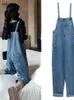 Graviditetskläder Löst Demin Maternity Strap Pant Gravid Rompers Trousers For Women Jeans Overalls Jumpsuit kläder 240111
