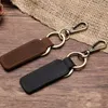 Keychains Style Personality Handmade Leather Keyring Retro Vintage Bronze Car Keychain Pendant Waist Hanging Men Women Jewelry Gift 35