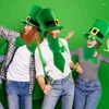 Berets Stpatrick Day Dekoracyjny kapelusz Lucky Clover Cowboy Extive Party Green Top Cap Dropship