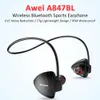 Hörlurar Awei A847BL Wired Bluetooth Earphones inear Hifi Stereo Music Headphone Neckband Headset med mic sportörhängen för iPhone/iPod