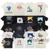 Designer skjortor Summer Mens T-shirts Womens Rhude Designers For Men Tops Letter Polos broderi Tshirts Clothing Short Sleeved Tshirt Stora tees 3qvn