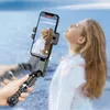 스마트 폰 2 축 셀카 스틱 삼각대를위한 Gimbal Stabilizer Face Tracking 360 ° 회전 4 in 1 휴대용 240111