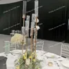 ouro/tira/branco/traseiro) Vaso alto de metal dourado Suporte de flores para mesa de casamento Decoração de peça central Flores Arco de casamento floral dourado para decoração de festa