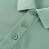 Pullover Shirt Men Golf Polo Wear Autumn Winter Long Sleeve Lapel Shirts Solid Color Button Polos för kvinnor Anpassningsbara 240111