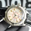 Mens Watch Designer Relógios B01 Chronograph Watch Aço Inoxidável Dial 45mm Pulseira De Couro Safira Luminosa Moda Relógios
