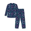 Heren nachtkleding verenprint pyjama set herfst Boho stijl Kawaii slaapkamer mannelijke tweedelige esthetische oversized grafische nachtkleding