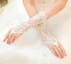 Gants de mariage en dentelle sans doigts pour femmes, fleur ivoire, blanc, noir, accessoires de fête pour filles, 2022, CPA2263095469