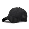 Ball Caps Men's Hat Baseball Cap For Male Summer Sunscreen Sun Sports Breathable Mesh Trucker Hard Top