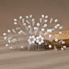 Klipy do włosów Perły grzebienia sztuczna słodkowodna perłowe dekoracja biżuterii