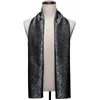 Modny jedwabny szalik luksusowy projektant męski mężczyźni black paisley szal bandanna tłumik flulaard paszmina barry. Wang A-1022 240111