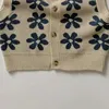 Pullover Nouveau automne bébé tricot gilet rétro fleur sans manches vêtement enfants Cardigan pour filles garçon pull enfants vêtements bébé ClothesL2401