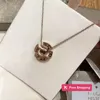 Outros conjuntos de jóias clássico único parafuso de pedra amor colar para mulheres menina slide pingente neckalce colares collier femme 316l titânio aço famosa marca jóias t2e