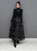 QING MO Polka Dot femmes jupe noir printemps été mode coréenne tendance Patchwork maille Streetwear robe ZXF1016 240112