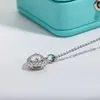 AnuJewel 1ct D Цвет Сердце Подвеска Стерлингового Серебра 925 пробы 4023 см Ожерелье Свадебные украшения оптом 240112