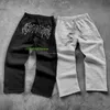 Pantaloni casual neri da uomo e da donna Ins Lettere in cotone stampato Y2k Cento sport Street Style larghi e comodi 240111