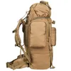 70L Large Backpack Outdoor Sports Bag 3P Military Tactical Bags For Hiking Camping Climbing Waterproof Wearresisting Nylon 240111