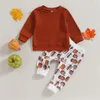 Set di abbigliamento Neonato Pantaloni di Halloween Completi Camicie lunghe Felpa con zucca Felpa con cappuccio a quadretti autunnale per bambini Felpa con cappuccio per ragazze