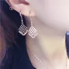 Dangle Küpe Charm 585 Mor Altın Parlak Yuvarlak Boncuk Tassel Küpe Tokalı Kaplama 14K Gülüş Kadın Mücevherleri