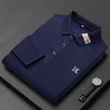 Luxury Embroidery Polo Shirt Long Sleeved Autumn Cotton T-shirt Fashion Designer Lapel Tops Trend Streetwear Mens Clothing 240111