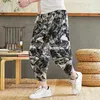 Pantaloni da uomo Baggy Cotton Harem Pants Uomo 2024 Summer Japanese Men Women Hip Hop Plus Size Pantaloni larghi Bloomers Pantaloni al polpaccio Joggersephemeralew