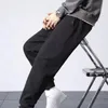 Pantalones para hombre, ropa informal estilo Hip Hop, pantalones holgados informales con bolsillos hasta el tobillo, suaves y cómodos, negro/gris