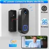 Tuya Video Doorbell WiFi Wireless Outdoor Door Bell Camera AC Power 1080p Phone Phone IP65 Alexa Google Home 240111