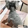 Moda Girocollo Maglione per cani Designer Cat Stampa Maglieria sottile Schnauzer Bichon Corgi Teddy Pet Felpa Drop Delivery Dhqx5