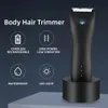 Men's Electric Groin Hair Trimmer Pubic Hair Trimmer Body Grooming Clipper for Men Bikini Epilator Rechargeable Shaver Razor 240111