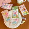 Akcesoria do włosów 5pcs Zestaw kreskówek kolor owoce zwierzęta morskie eliptyczne klipy dla dziewcząt dzieci urocze kawaii fantazyjna moda na spinkę do włosów