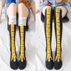 Креативные забавные носки с куриными лапками с 3D принтом, хлопковые милые чулки с изображением теленка, подарок на Хэллоуин, 240111