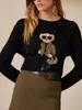 Suéter feminino unissex Teddy Bear Cashmere suéter outono e inverno high-end confortável casual quente em torno do pescoço camisa esportiva de manga comprida