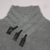 Europa en de Verenigde Staten Herentrui Lange mouwen Leren gesp Gebreide trui Top Pullover Sweater Herenkleding 240111