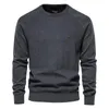 Herensweaters herfst en winter Europese Amerikaanse effen kleur trui Casual gebreide mode-top met ronde hals