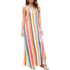 Casual Dresses Spring And Summer Ethnic Printed Mesh Sleeveless Dress For Women Chiffon Sexy