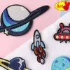 Patches voor kleding kinderen jongens Space Sew Iron on Star Rocket Ufo geborduurde Thermocollant Stitch schattige Parches Designer jassen