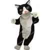 2024 Halloween Costumes de mascotte de chat blanc noir Halloween personnage de dessin animé tenue costume de Noël en plein air fête festival robe vêtements publicitaires promotionnels