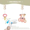 Schnuller für Jungen und Mädchen, Silikonperlen, Paci-Clip, Zahnen, Erleichterung, Beißring, Spielzeug, Soothie Chewbeads, Baby-Binky-Halter für Dusche, Geschenk, Weihnachten, 2 Stück (grün-grau)