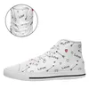 Chaussures personnalisées Saint Valentin amour skateboard chaussures HIGH-CUT 7218 étoiles amoureux bricolage chaussures rétro chaussures décontractées hommes femmes chaussures en plein air sneaker grande taille eur 29-49