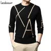 Marchio di moda lavorato a maglia designer di fascia alta inverno pullover di lana maglione nero per uomo fresco autunno maglione casual abbigliamento uomo 240112