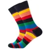 10 paires de haute qualité rue personnalité mode coloré décontracté hommes chaussettes rayure grille géométrique coton drôle 240112