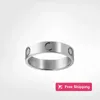 Кольца Классика Love Ring дизайнерское кольцо для женщин 4мм 5мм 6мм кольцо Позолота 18К С бриллиантами Дизайнерские украшения для влюбленных Обручальное кольцо Юбилейное ювелирное изделие в подарок