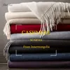 Cashmere Scarf Women Winter Shawls and Wraps For Ladies Stole Fame Solid Warps Winter Cashmere Ull Scarves Luxury Pashmina 240111